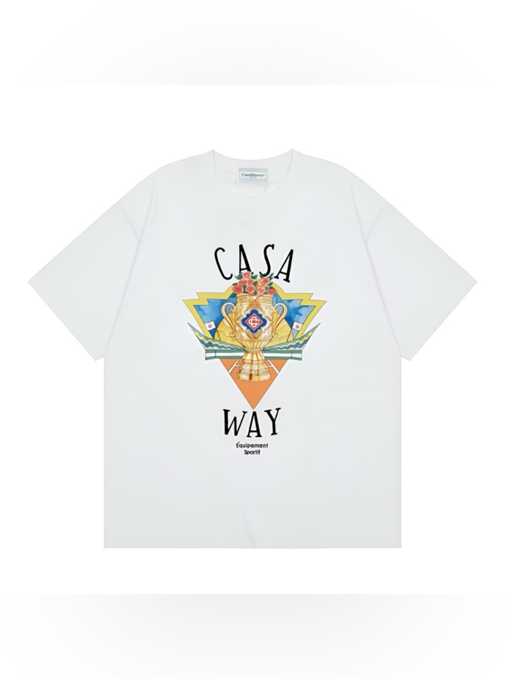 Casablanca White Casa Way Graphic Short Sleeve Tee